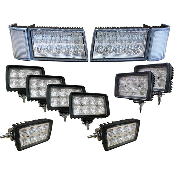 Tiger Lights 12V, 480W Complete LED Light Kit For Case/IH MX110 Off-Road Light; CaseKit-10